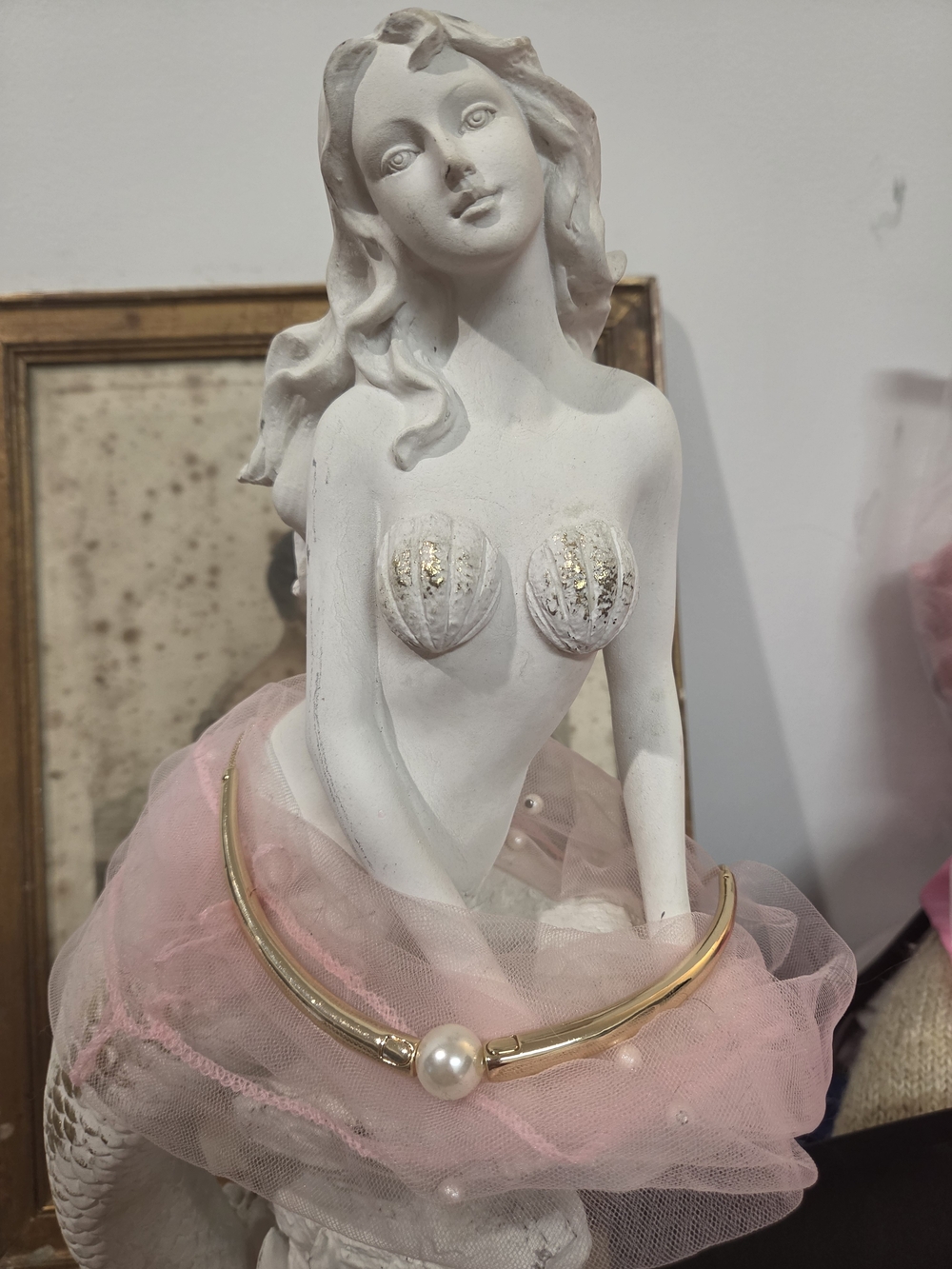 True To Form Faux Pearl Goldtone Bar Necklace